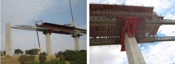 ejecución de tableros construidos por vanos sucesivos